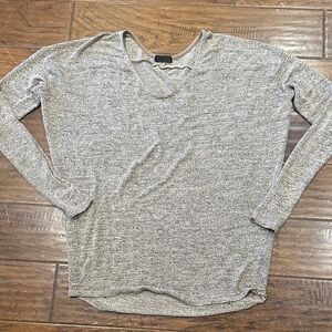 M. Fredric Elegant Heather Gray Long Sleeve Women's Top size L
